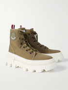 Moncler - Desertyx Rubber-Trimmed Canvas Boots - Green