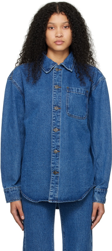 Photo: WYNN HAMLYN Blue Faded Denim Shirt