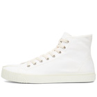 Maison Margiela Men's Canvas Tabi High Top Sneakers in White