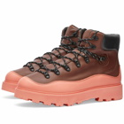 Moncler Genius x Palm Angels Peka Trek Hiking Boots in Brown/Orange