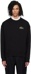Lacoste Black Crocodile Badge Sweatshirt
