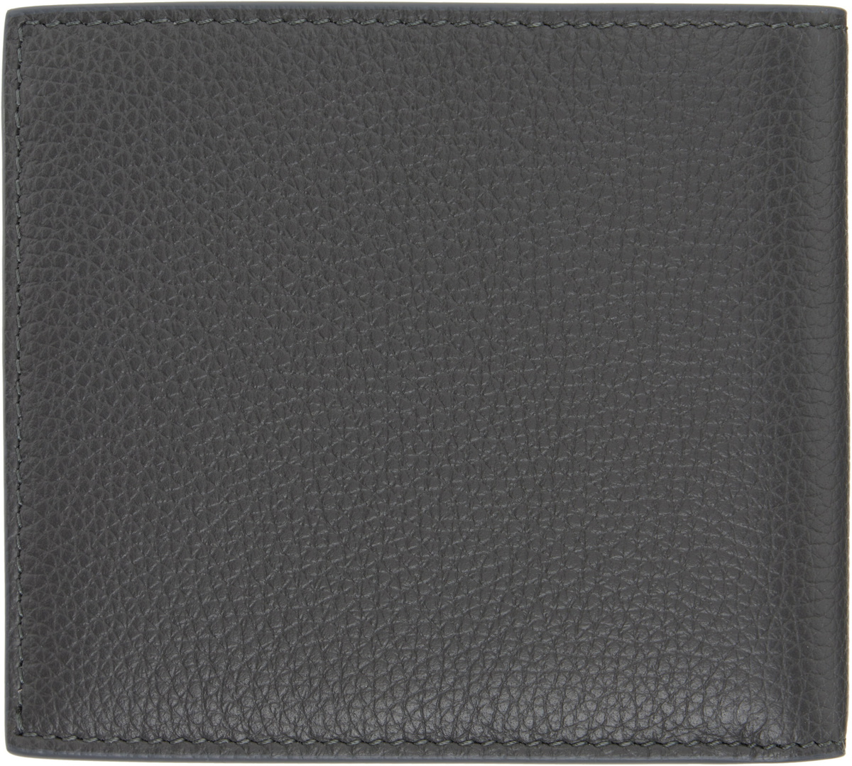 Thom Browne Gray Pebble Grain Bifold Wallet