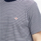 Danton Men's Fine Stripe T-Shirt in Navy/White