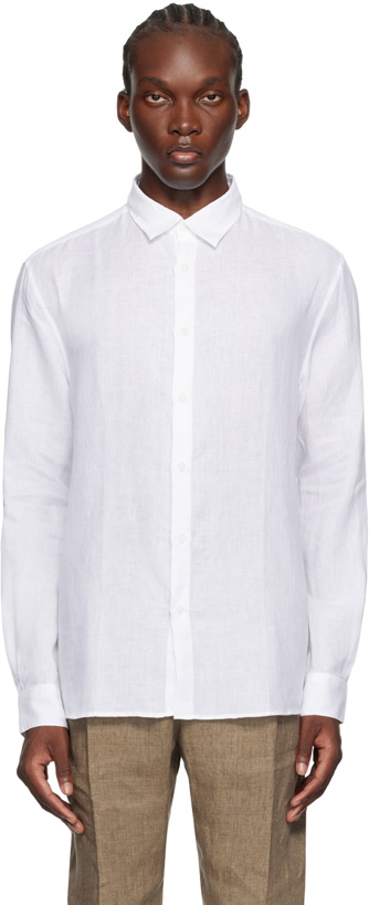 Photo: Sunspel White Linen Shirt