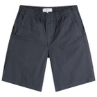 Palmes Men's Cotton Ripstop Shorts in Charcoal