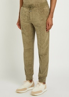 Aurélien Pintuck Tapered-leg Terry Sweatpants Khaki