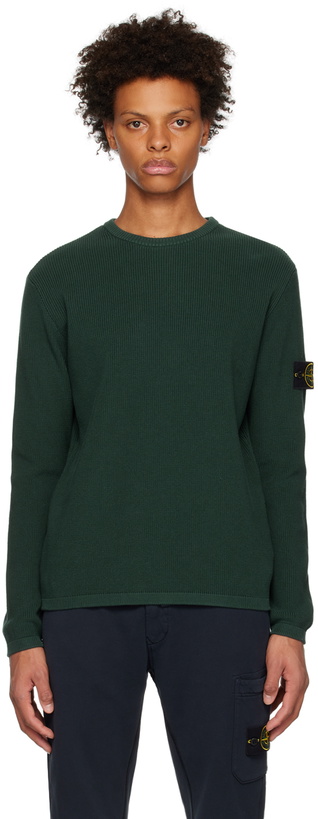 Photo: Stone Island Green Rib Sweater