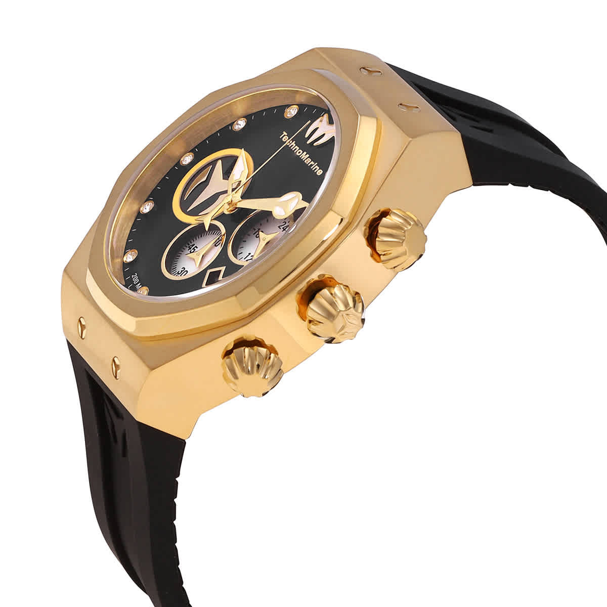 Technomarine Reef Chronograph Quartz Diamond Black Dial Mens Watch TM-520002
