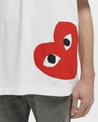 Comme des Garçons Play TEE LOGO PRINT KNIT White Mens Shortsleefe