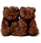 Vetements - Hug Me Bear Shearling Slippers - Brown