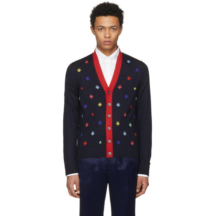 Photo: Gucci Navy Insect Cardigan