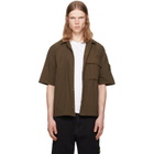 Stone Island Khaki 1200019 Nylon Smerigliato S.I. Ghost Shirt