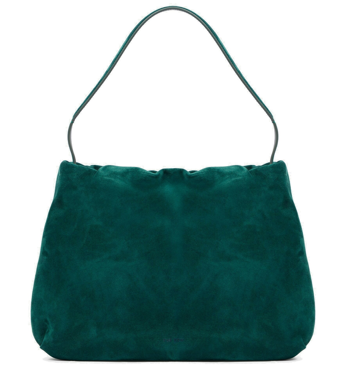 The Row Bourse Small suede shoulder bag The Row