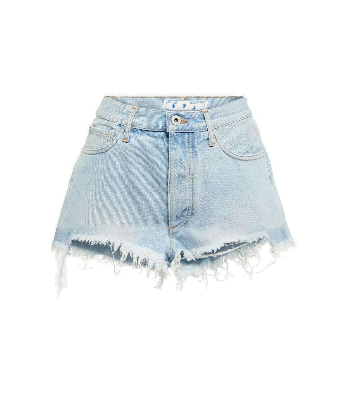 Off-White - Distressed denim shorts Off-White