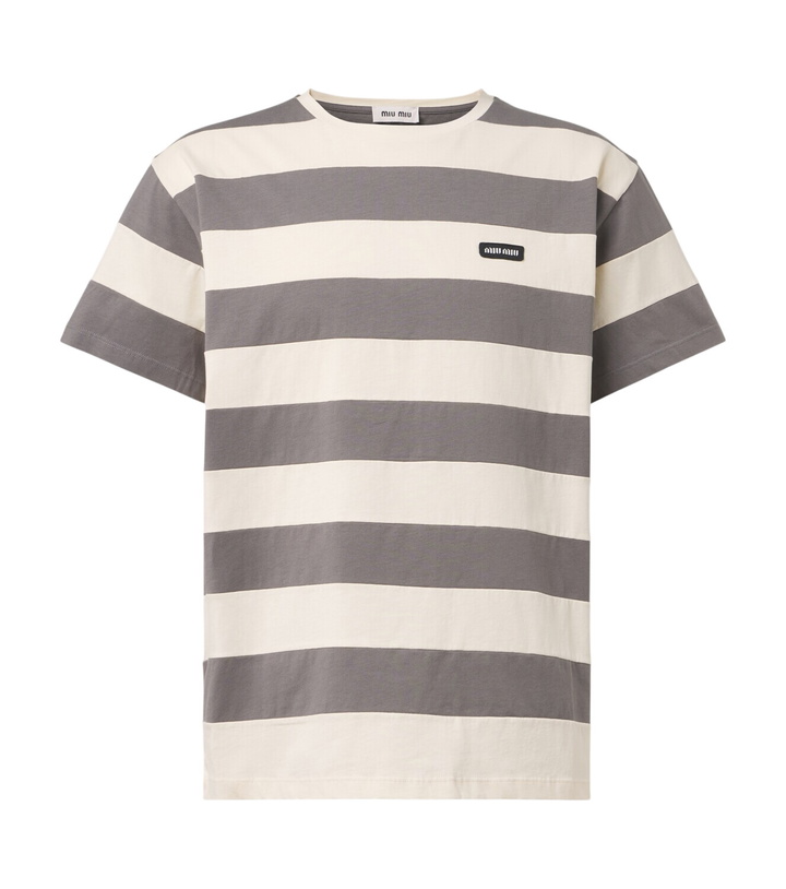 Photo: Miu Miu Striped cotton jersey T-shirt