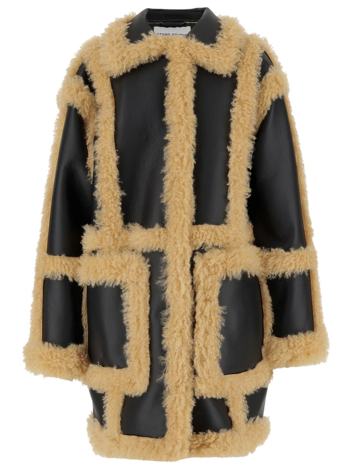 ★STAND STUDIO★ Melina shearling fur jacket sage green 6173 Stand Studio Green Melina Faux-Shearling Jacket Stand Studio