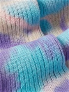 Anonymous Ism - Tie-Dyed Cotton-Blend Socks - Blue