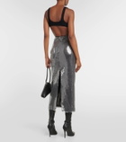 David Koma Sequined midi skirt
