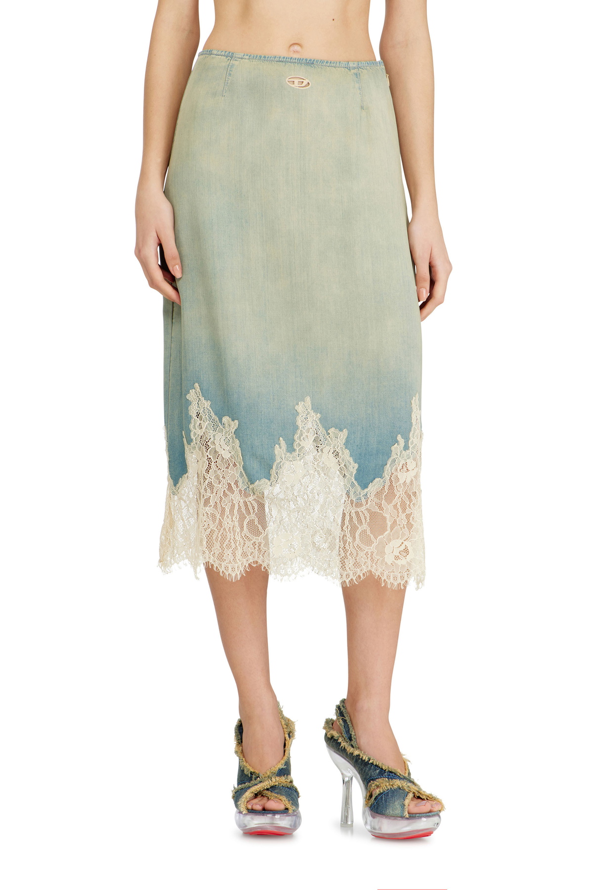 Diesel Black O-Venus Midi Skirt Diesel