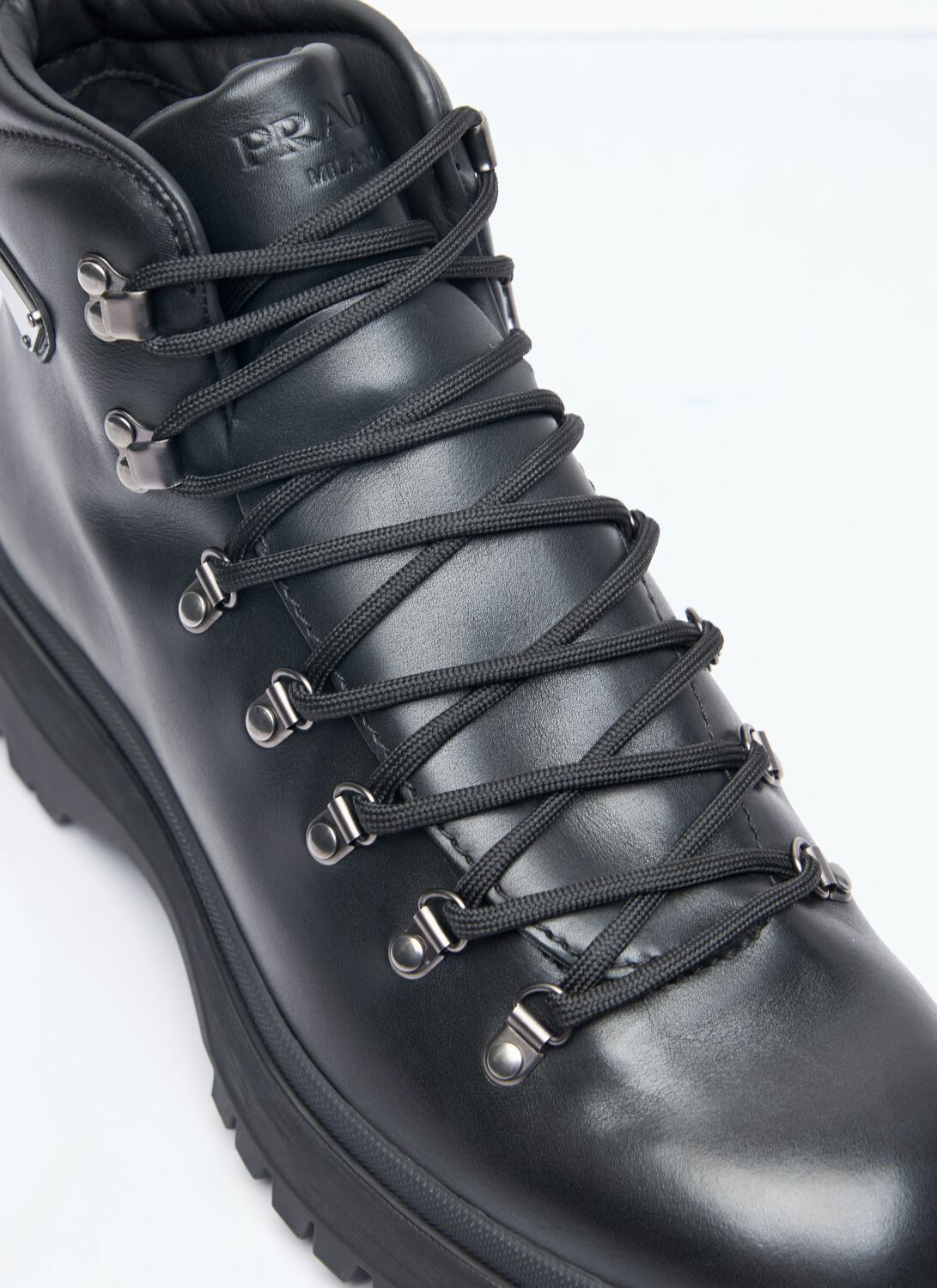 Prada Brixxen Lace-Up Boots