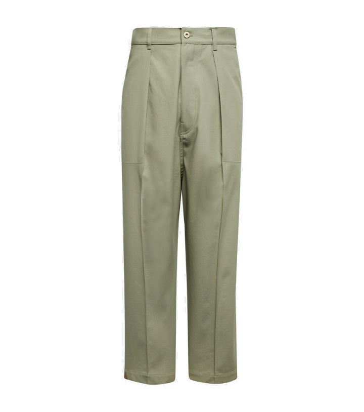 Photo: Loewe - Pleated wide-leg cotton pants