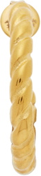 Sporty & Rich Gold Twisted Hoop Earrings