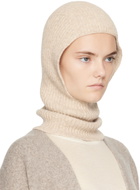 Lauren Manoogian Beige Soft Rib Balaclava