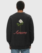 Bstn Brand Rose Crewneck Black Sweatshirts