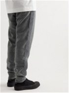 Fendi - Tapered Logo-Embossed Cashmere-Blend Flannel Trousers - Gray