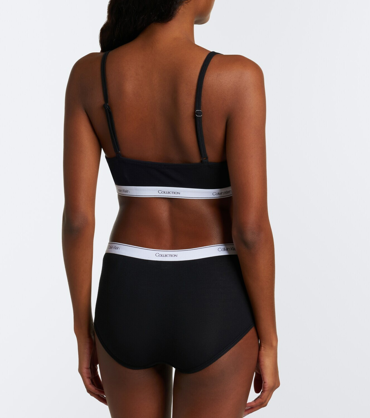 Calvin Klein Collection Sienna ribbed-knit cotton-blend bralette