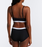 Calvin Klein Collection Sienna ribbed-knit cotton-blend bralette