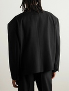 Fear of God - Double-Breasted Cropped Wool-Gabardine Blazer - Black