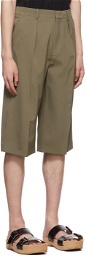 Jean Paul Gaultier Khaki 'The Suit Bermuda Shorts' Shorts