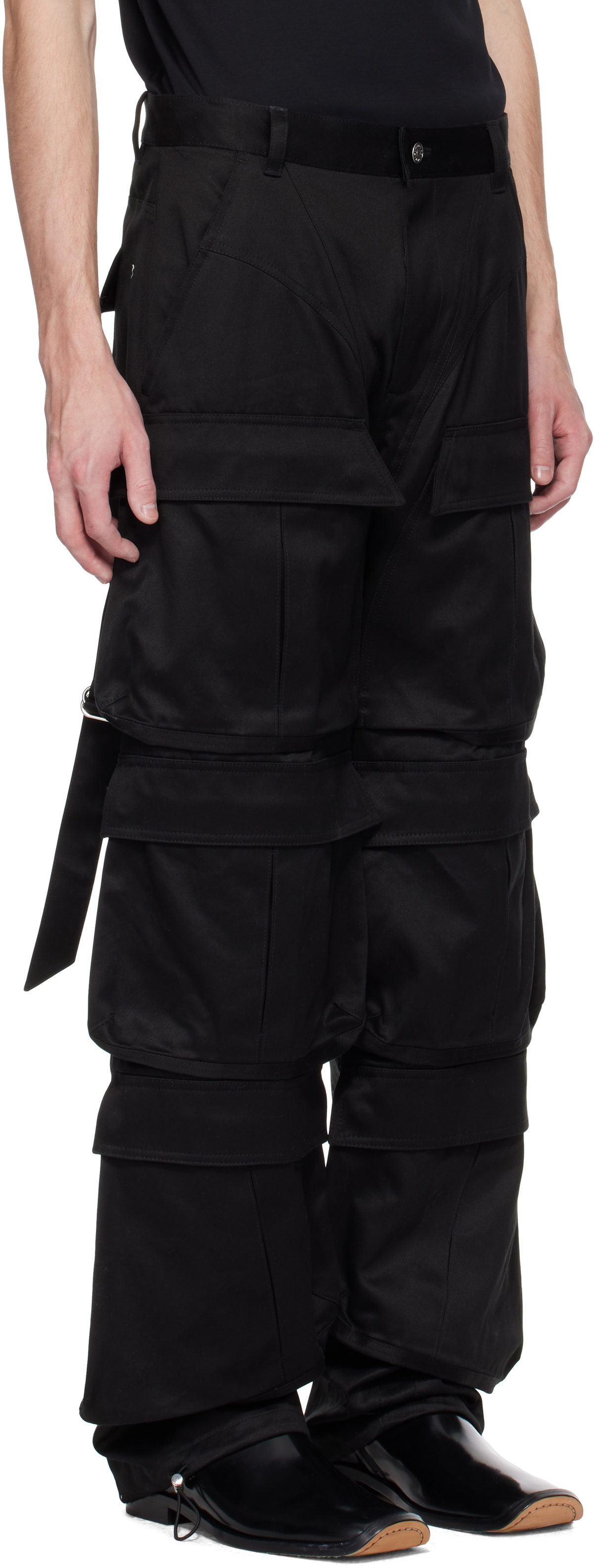 Mugler Black Relaxed-Fit Cargo Pants