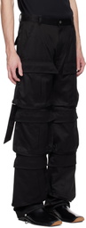 Mugler Black Relaxed-Fit Cargo Pants