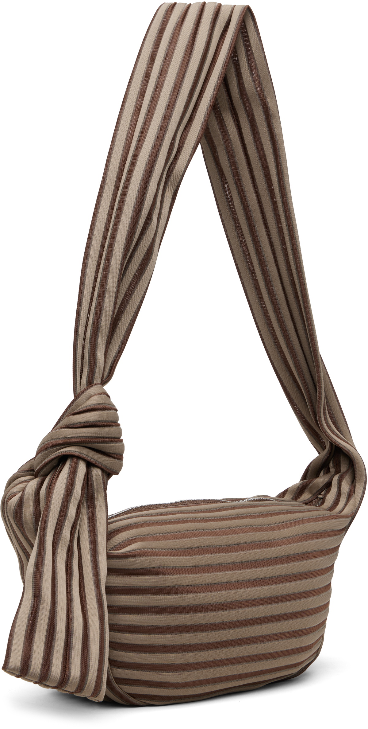 ISSEY MIYAKE Gray June Linear Knit 56 Bag