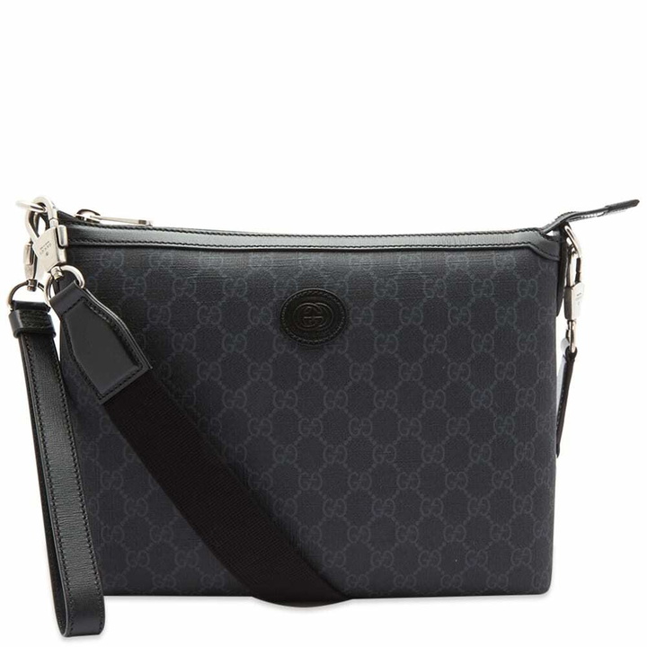 Photo: Gucci Men's GG Supreme Shoulder Bag in Black