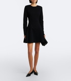 Toteme Pleated wool-blend minidress