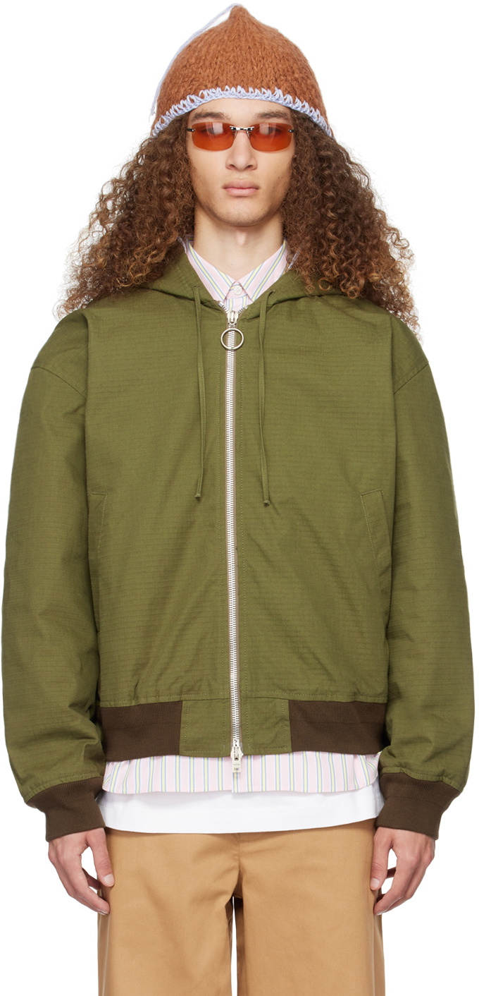 Acne Studios Khaki Padded Bomber Jacket Acne Studios