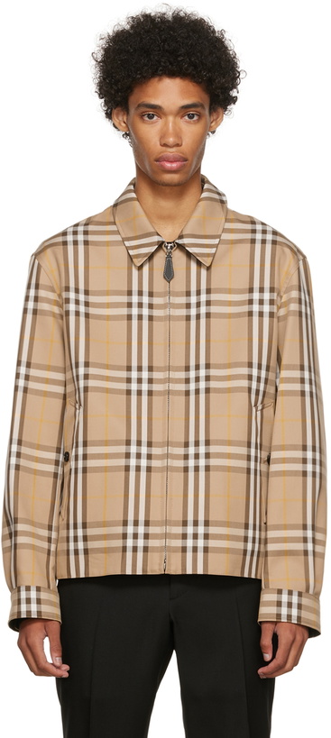 Photo: Burberry Beige Reversible Harrington Jacket