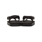 Suicoke Black Gut Ribbed Sole Flip Flops