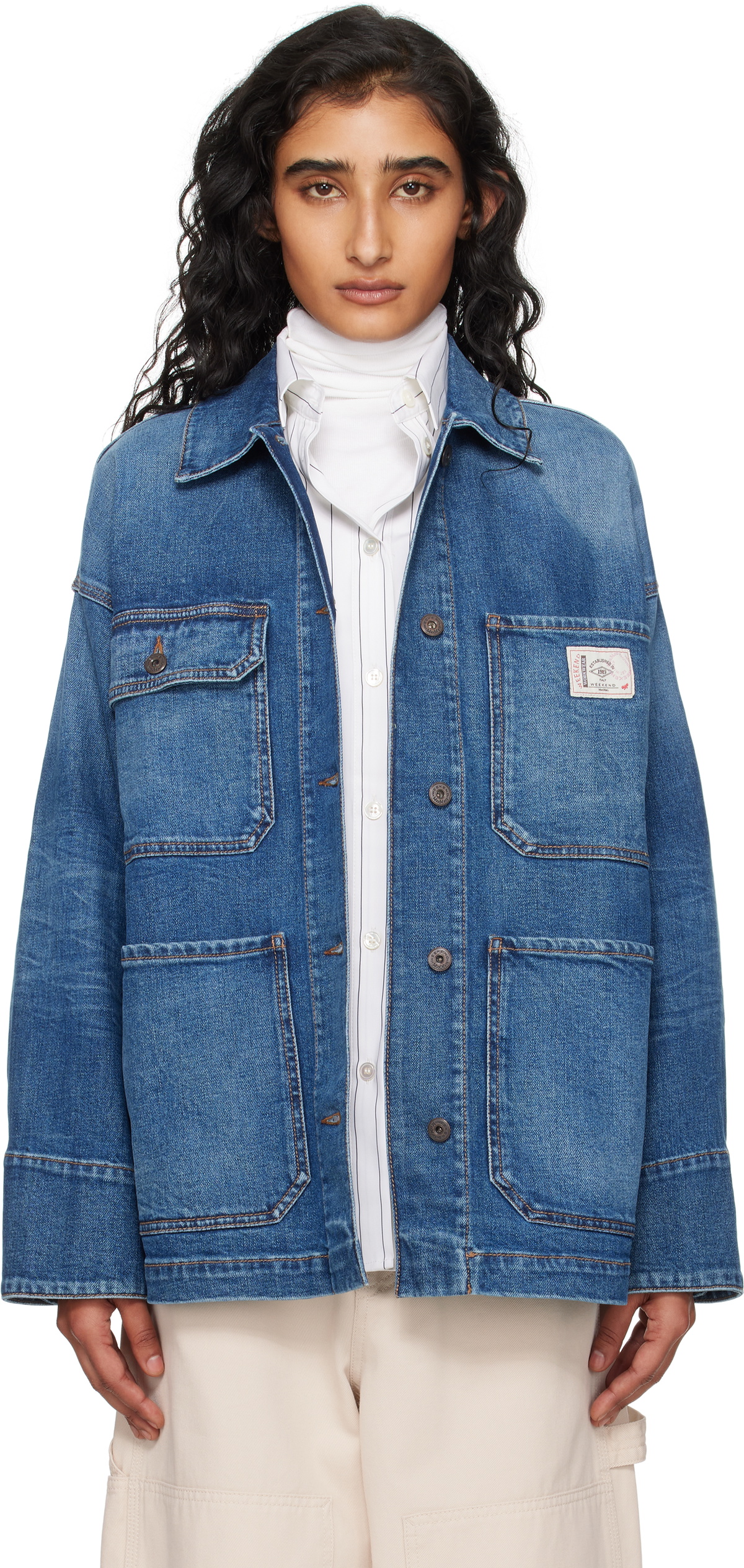 Weekend Max Mara Blue Aligi Denim Jacket