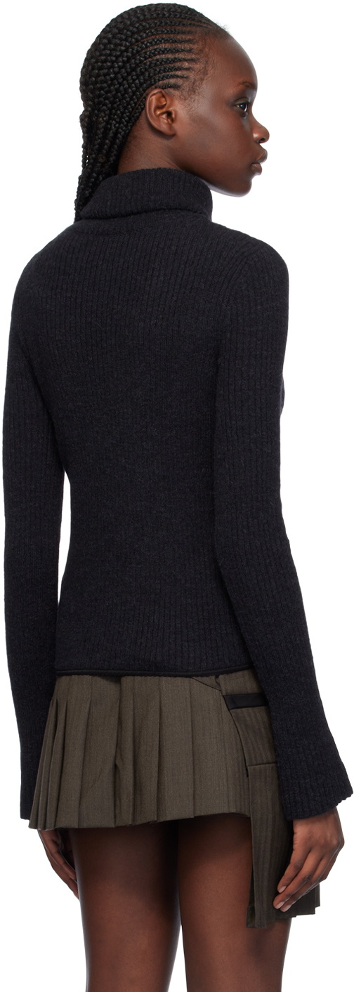 VAILLANT Black Asymmetrical Turtleneck