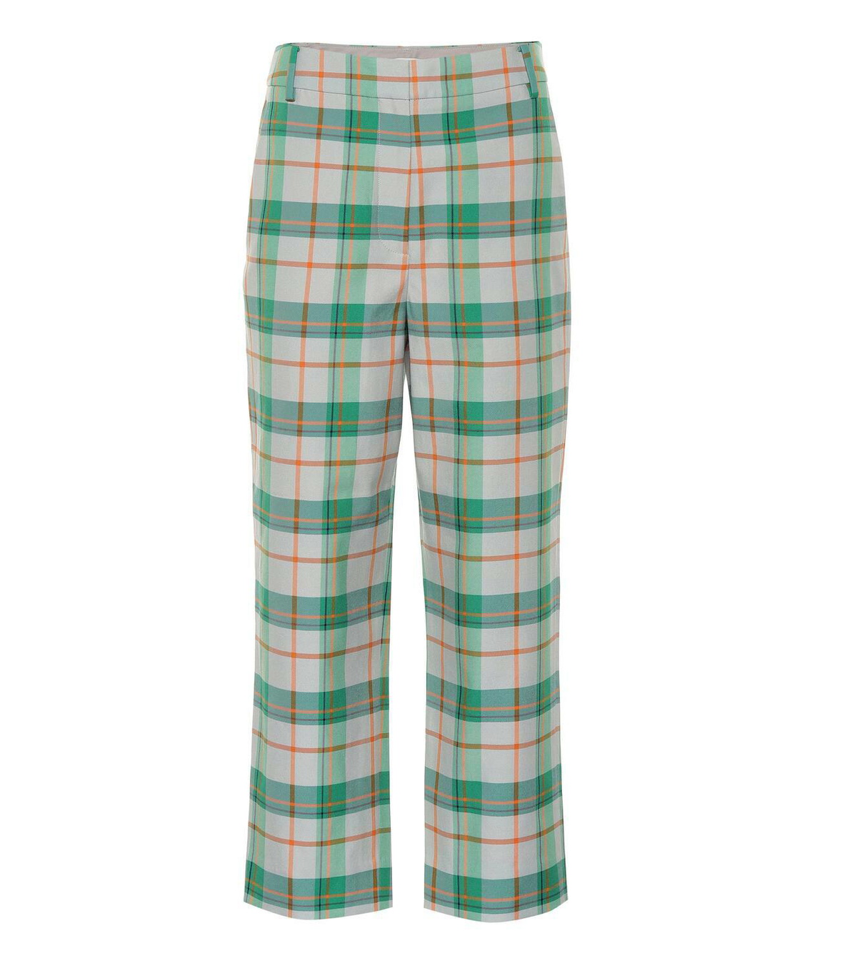 Tibi Plaid cotton-blend pants