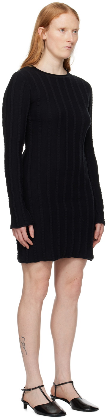 Filippa K Black Rolled Edge Minidress