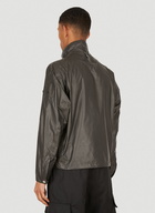 Sleeve Patch Overshirt Jacket in Black