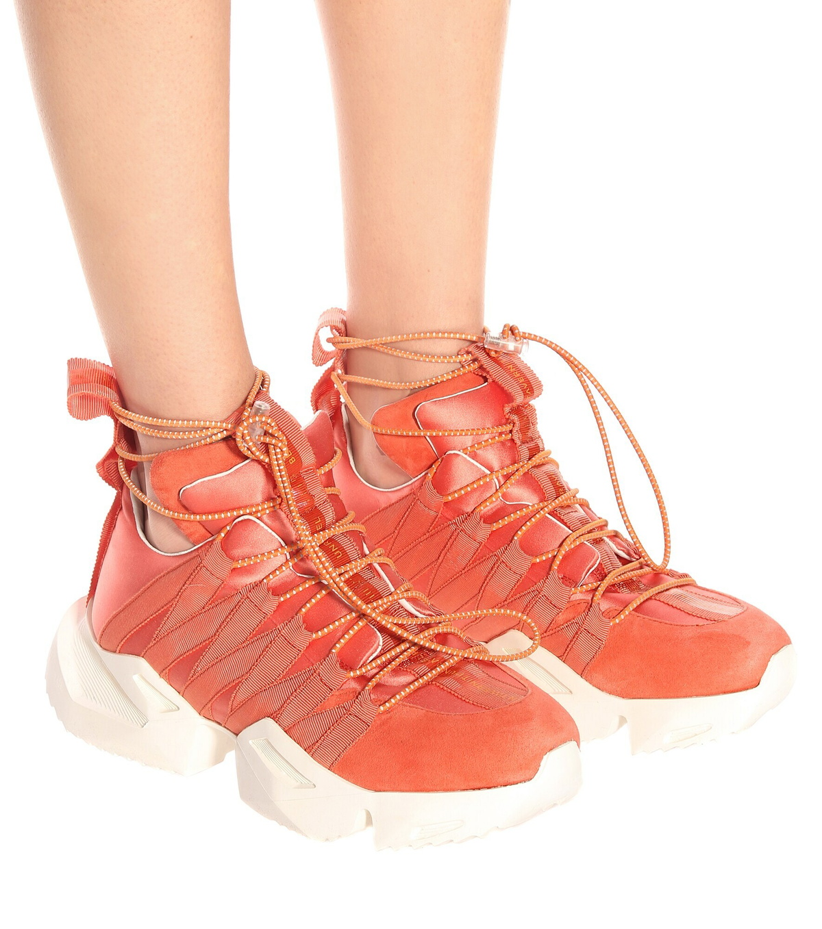 Unravel - Suede-trimmed sneakers