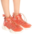 Unravel - Suede-trimmed sneakers