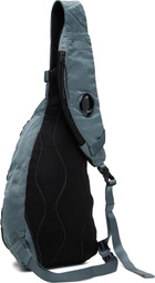 C.P. Company Blue Nylon B Crossbody Backpack