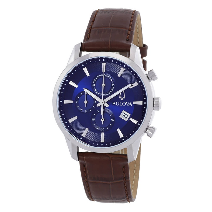 Photo: Bulova Sutton Chronograph Quartz Blue Dial Mens Watch 96B402
